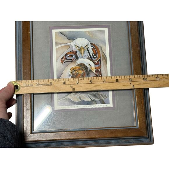 Jody Bergsma Eagle Spirit Art Print Framed Matte Signed Numbered Native American - Picture 15 of 15